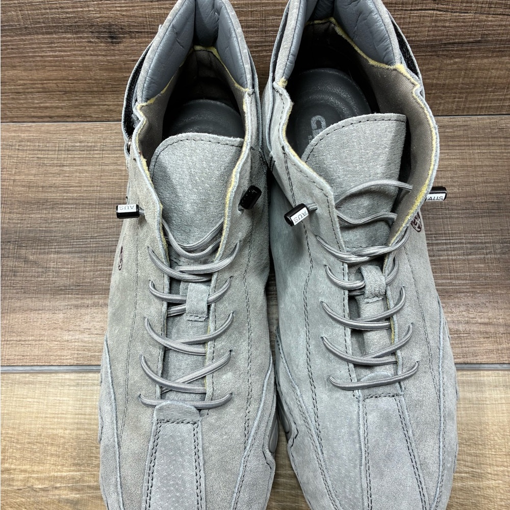 Clohoo Men's Lace-up Ankle Boots Slip-on Adjustable Gray Size 48 - Picture 4 of 10